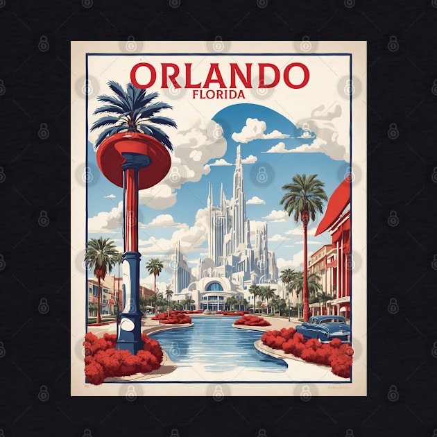 Orlando Florida United States of America Tourism Vintage Poster by TravelersGems